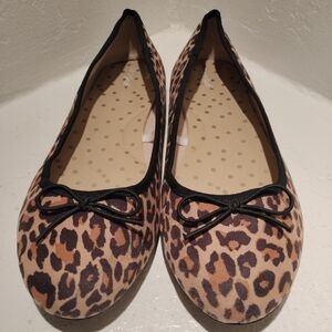 Cat & Jack Leopard Print Flats with Black Trim